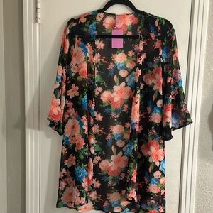 Chicos floral kimono size S